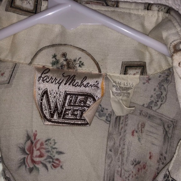Vintage Larry Mahan's Wild West Western Shirt Rodeo 15M- 15 1/2. - Picture 2 of 4
